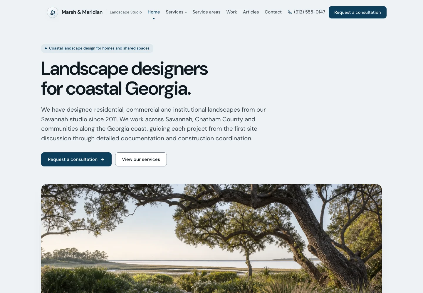 Marsh & Meridian website preview