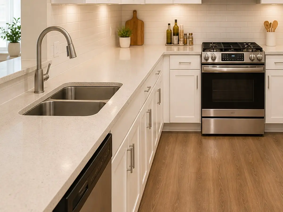 Spotless kitchen after