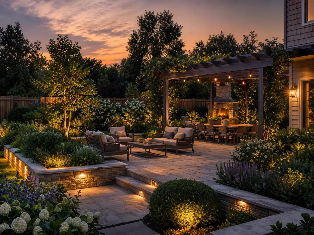 Backyard design render