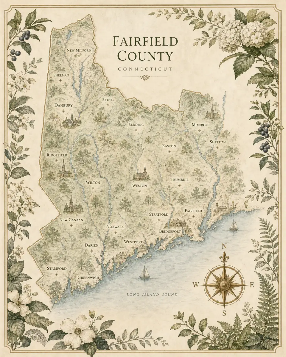 Fairfield county map