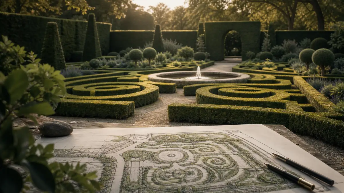 Formal garden plan