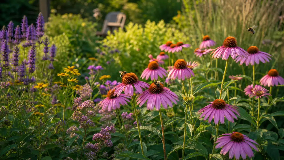 Pollinator garden bees