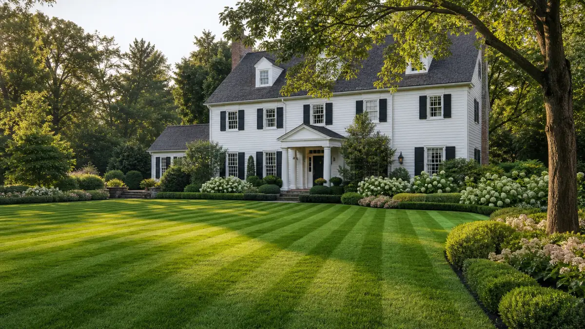 Striped estate lawn