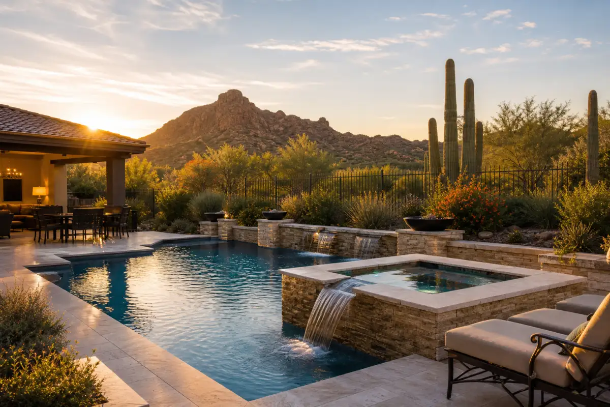 Scottsdale desert backyard pool
