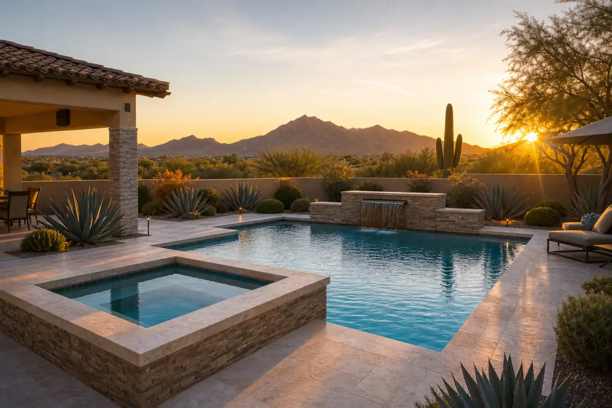 Pristine weekly-service pool in Scottsdale