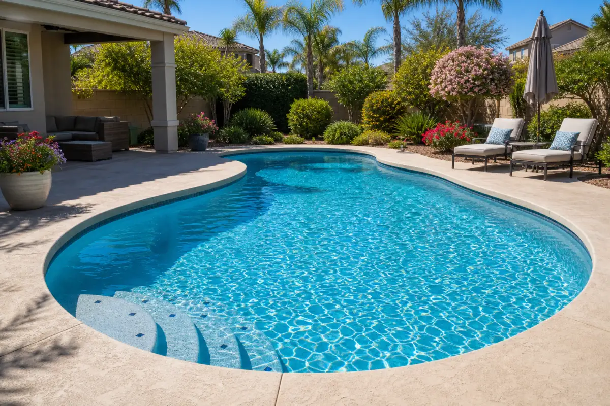 Pristine pool after a service visit