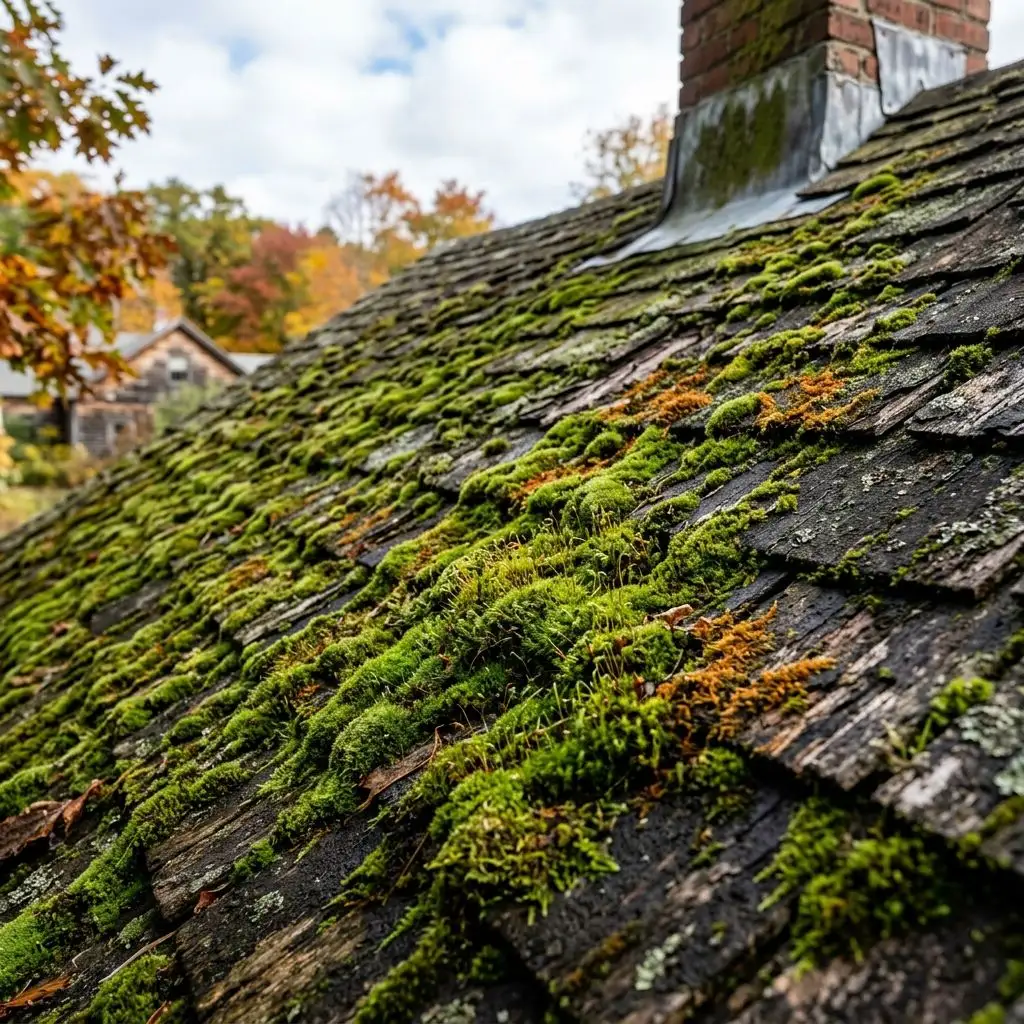 Moss on an old roof