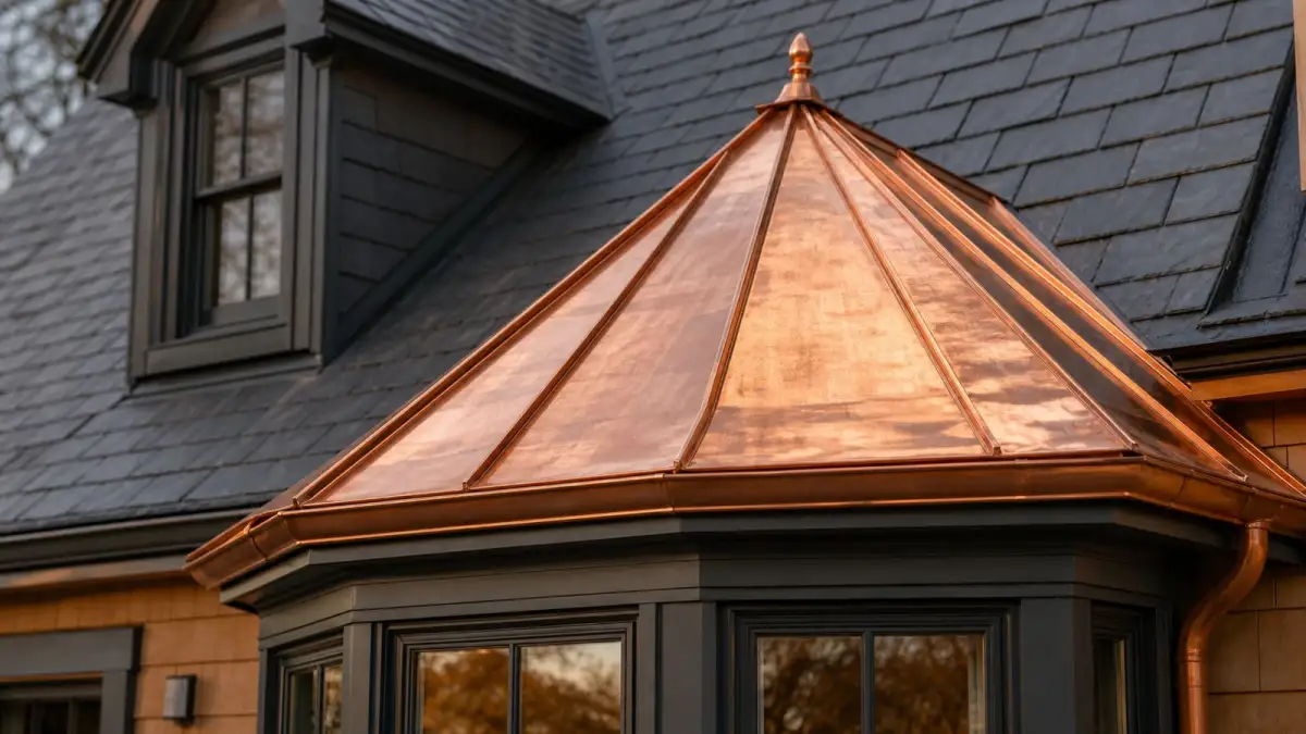 Copper roof detail