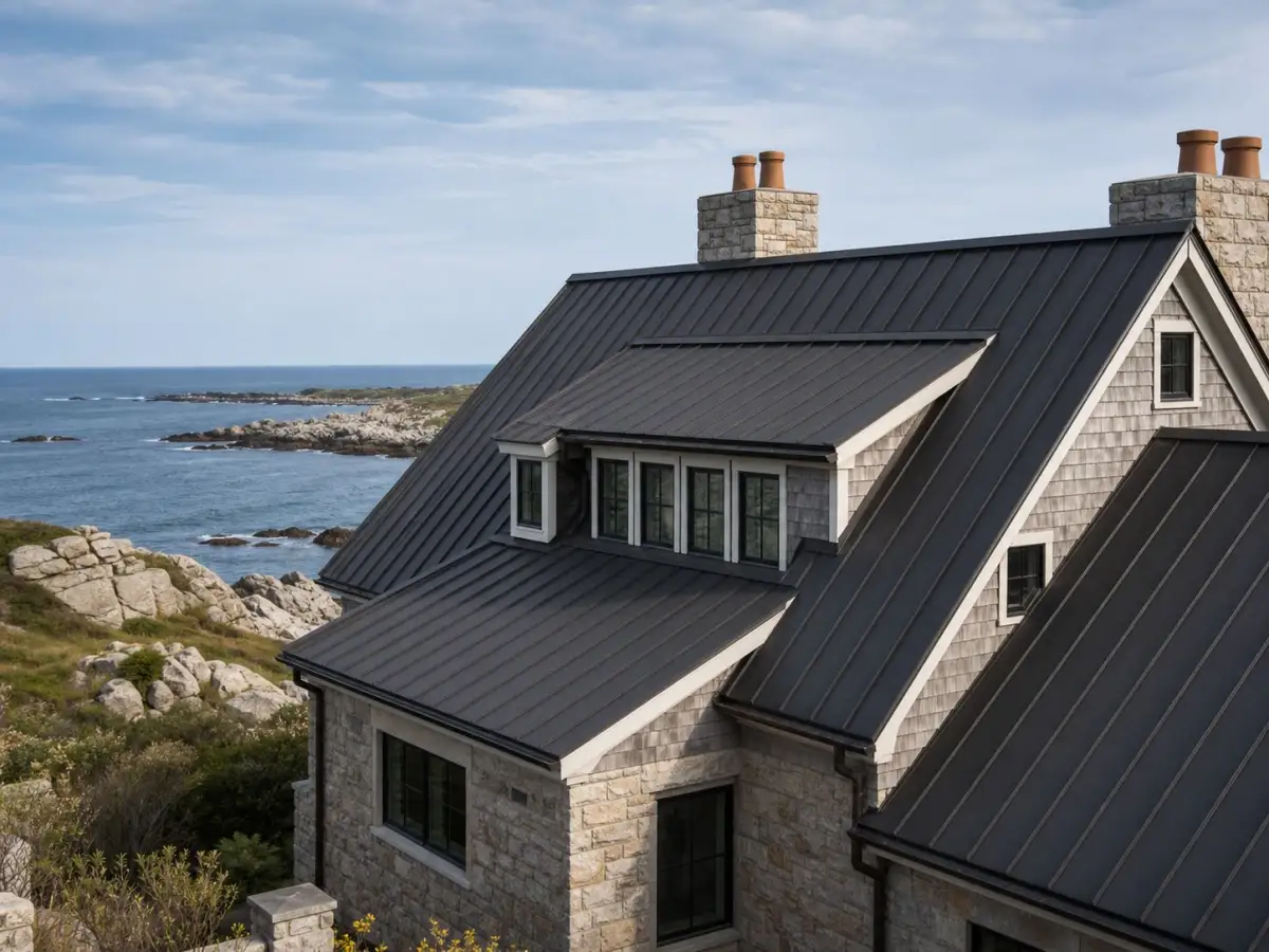 Standing seam roof on Cape Ann