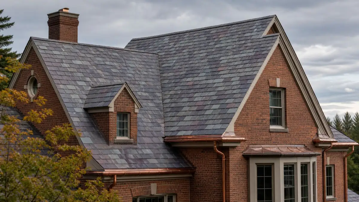 Natural slate roof